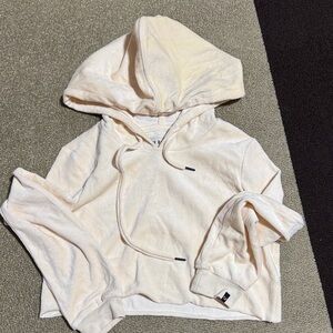 True religion velour cropped sweater